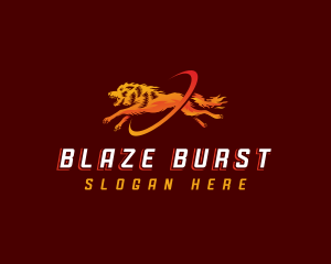 Blazing Wild Wolf logo design