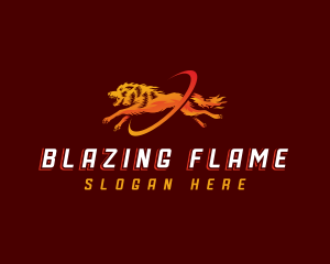 Blazing Wild Wolf logo design