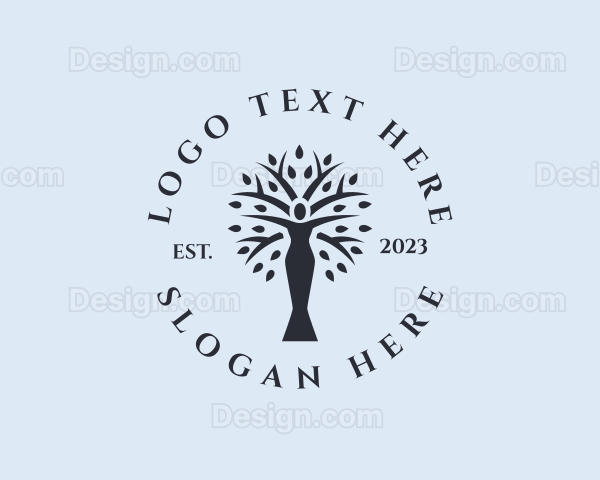 Elegant Female Tree Logo