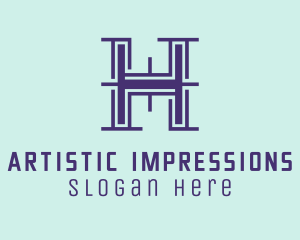 Serif Letter H logo design