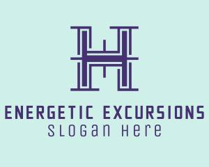 Serif Letter H logo design