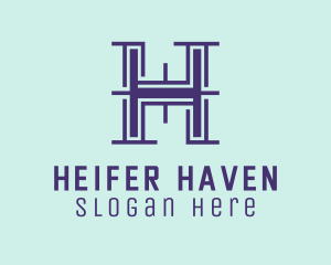 Serif Letter H logo design