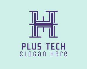 Serif Letter H logo design