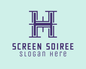 Serif Letter H logo design