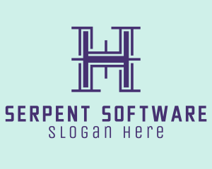 Serif Letter H logo design