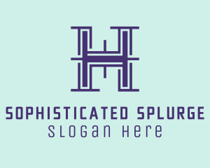 Serif Letter H logo design