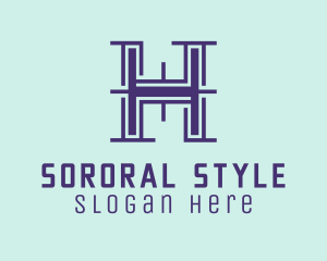 Serif Letter H logo design