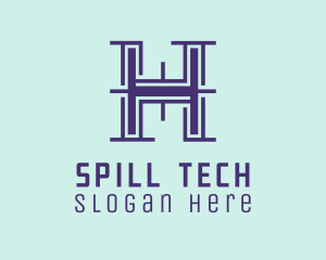 Serif Letter H logo design