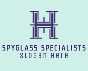 Serif Letter H logo design