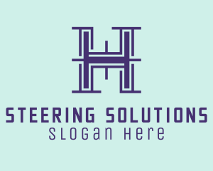 Serif Letter H logo design