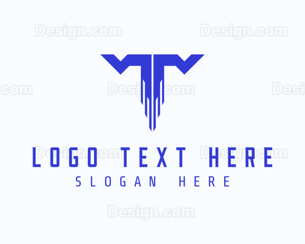 Digital Tech Letter T Logo