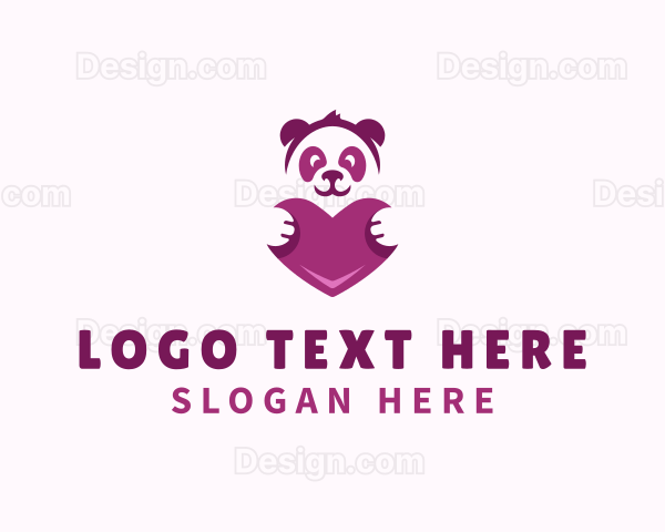 Panda Bear Heart Logo