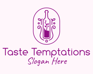 Wine Bottle Plant logo design