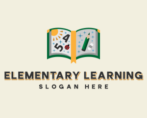 Kindergarten Learning Book logo design