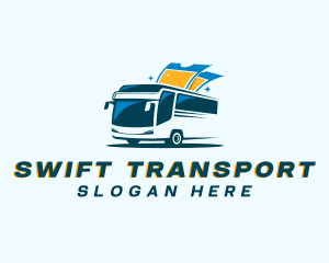 Bus Ticket Transportation logo design