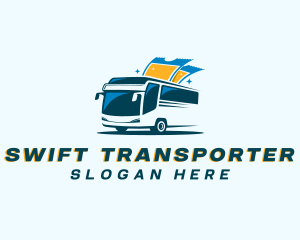 Bus Ticket Transportation logo design