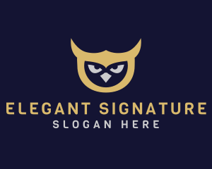 Owl Bird Head logo design