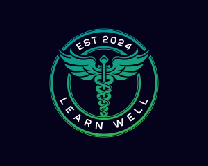 Medical Caduceus Wellness logo design