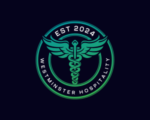 Medical Caduceus Wellness logo design