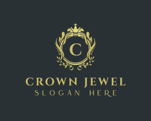 Elegant Ornate Crown logo design