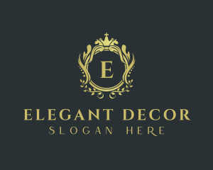 Elegant Ornate Crown logo design