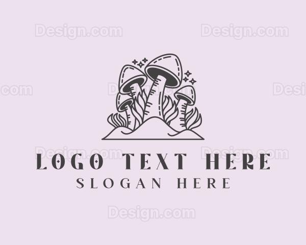 Herbal Mushroom Fungus Logo