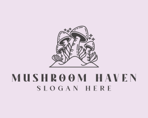 Herbal Mushroom Fungus logo design