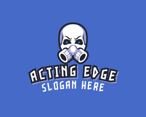 Skull Gas Mask logo design