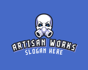 Skull Gas Mask logo design