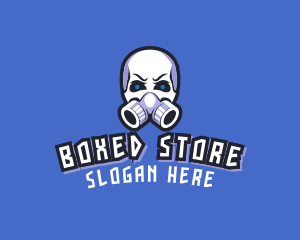 Skull Gas Mask logo design