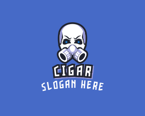 Skull Gas Mask logo design