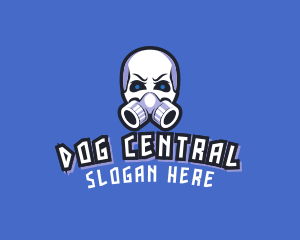 Skull Gas Mask logo design