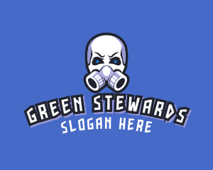 Skull Gas Mask logo design