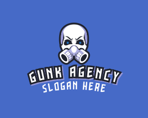 Skull Gas Mask logo design