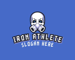 Skull Gas Mask logo design