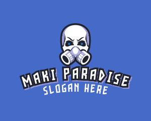 Skull Gas Mask logo design