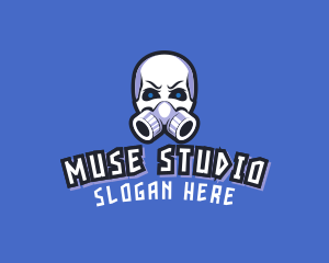 Skull Gas Mask logo design