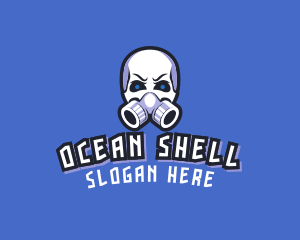 Skull Gas Mask logo design