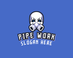 Skull Gas Mask logo design