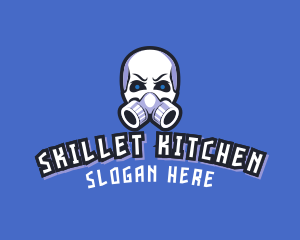 Skull Gas Mask logo design