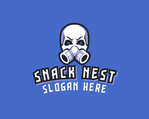 Skull Gas Mask logo design