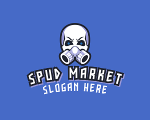 Skull Gas Mask logo design