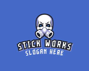 Skull Gas Mask logo design