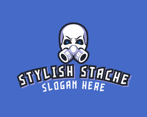 Skull Gas Mask logo design