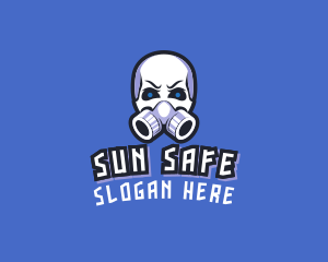 Skull Gas Mask logo design