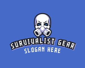 Skull Gas Mask logo design