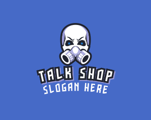 Skull Gas Mask logo design