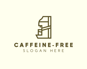 Minimalist Coffee Machine logo design