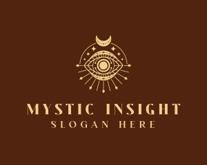 Crescent Mystic Eye logo design