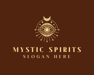 Crescent Mystic Eye logo design